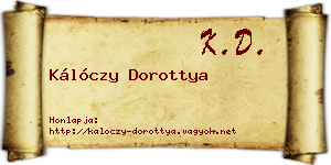 Kálóczy Dorottya névjegykártya