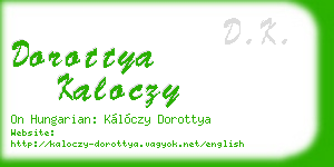 dorottya kaloczy business card